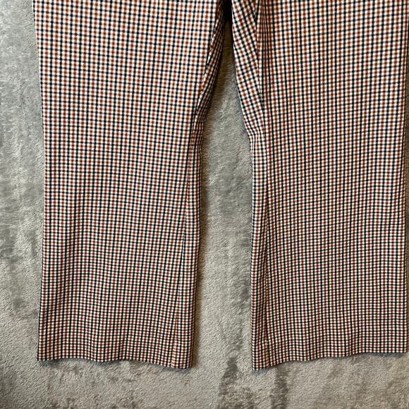 Maeve By Anthropologie Relaxed Kick Flare Cropped Pants Women US 6 Plaid - Picture 3 of 7
